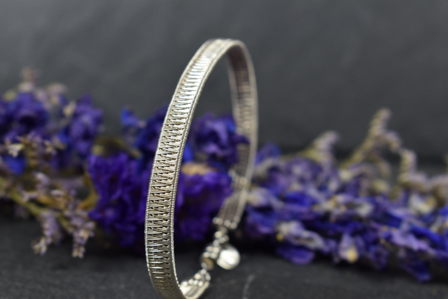 Bracelet Yannael en argent tissé - EnVerre et Contrefil