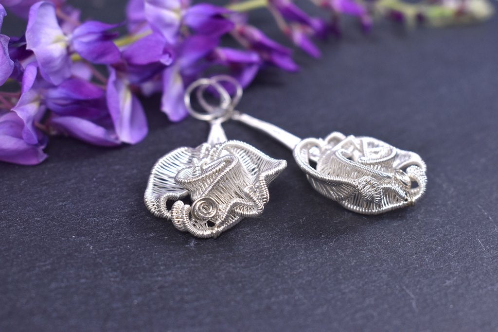 Boucles d'oreilles "Riwanon" torsadées en argent massif