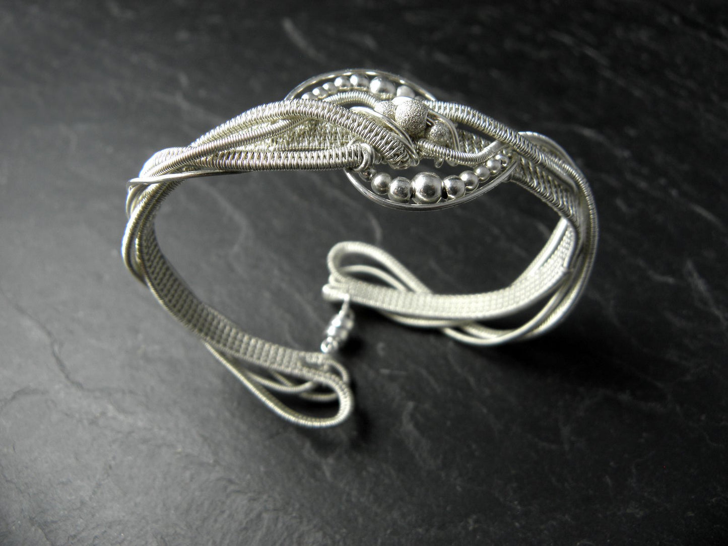 Bracelet « Alanna »entrelacs tissés en Argent Massif