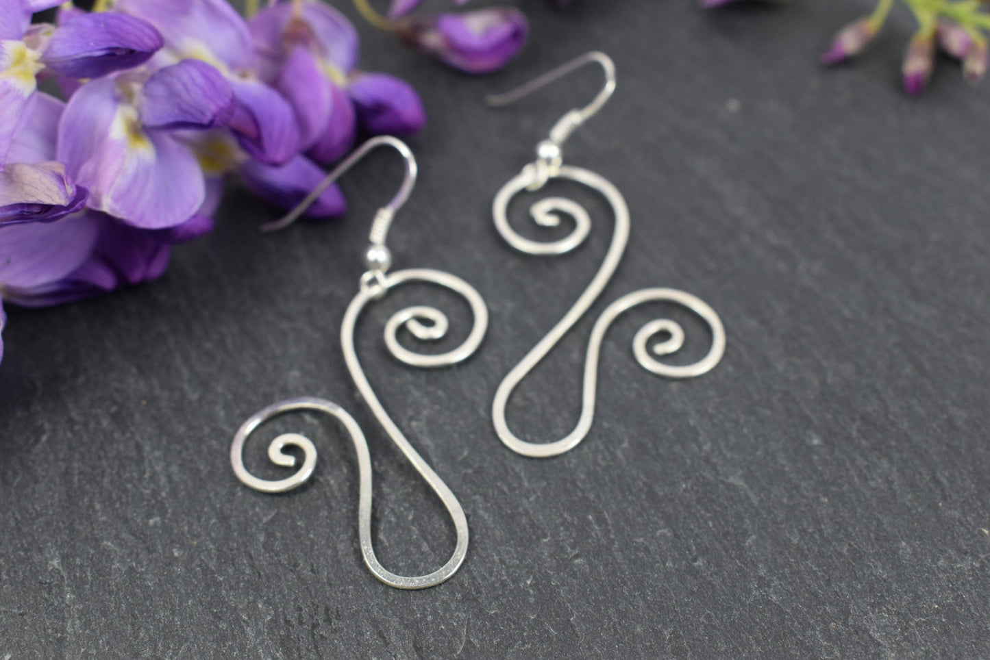 Boucles d’oreilles « Ehouarn » en Argent massif.