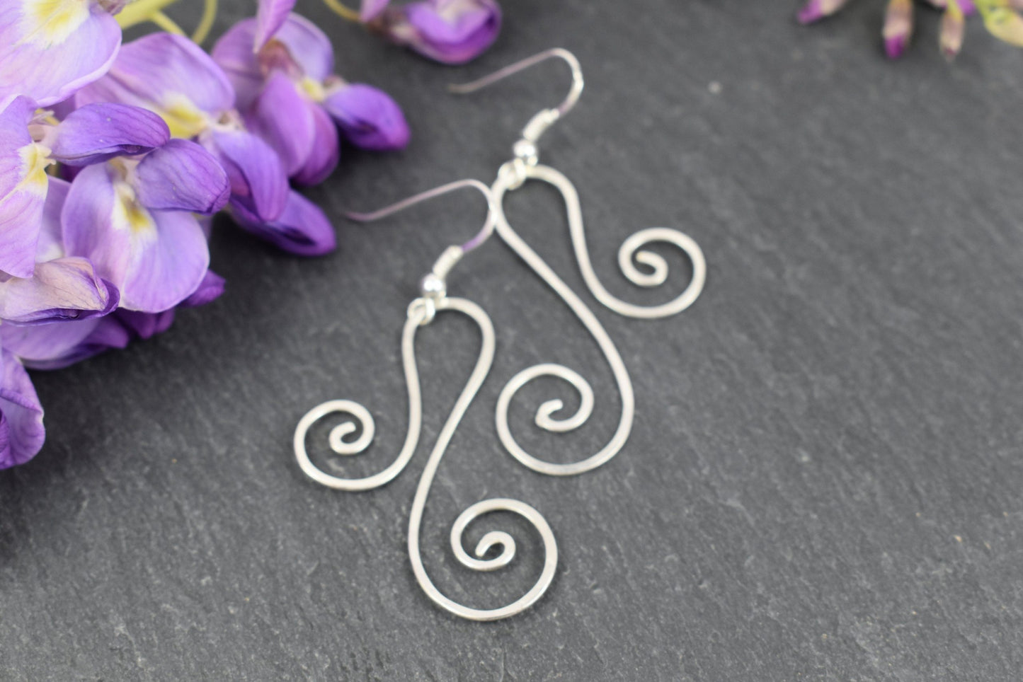 Boucles d’oreilles « Ehouarn » en Argent massif.