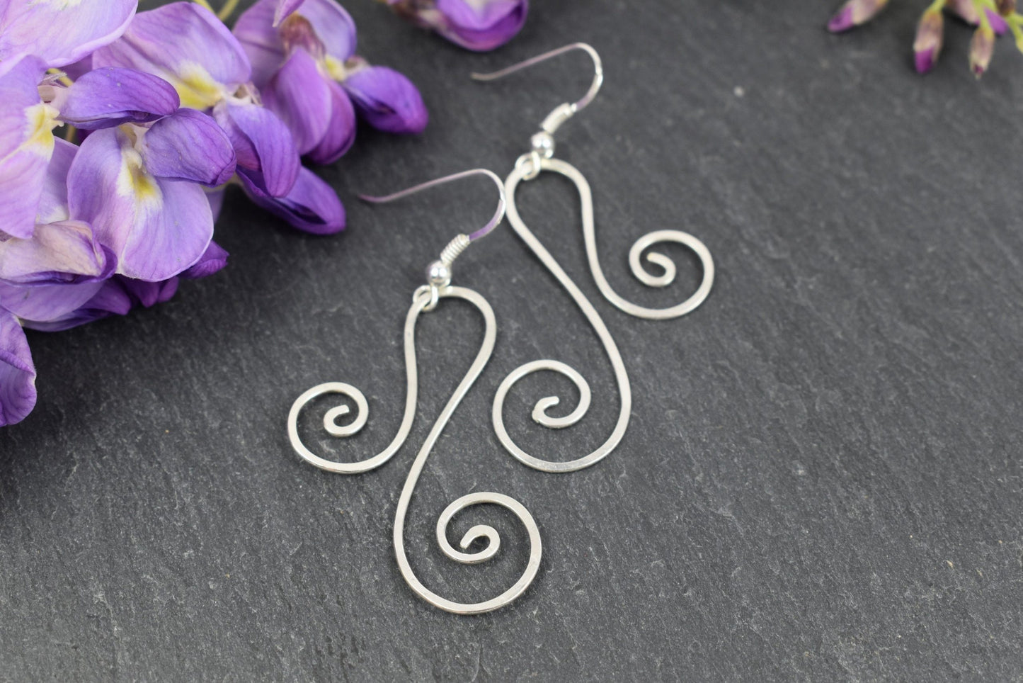 Boucles d’oreilles « Ehouarn » en Argent massif.