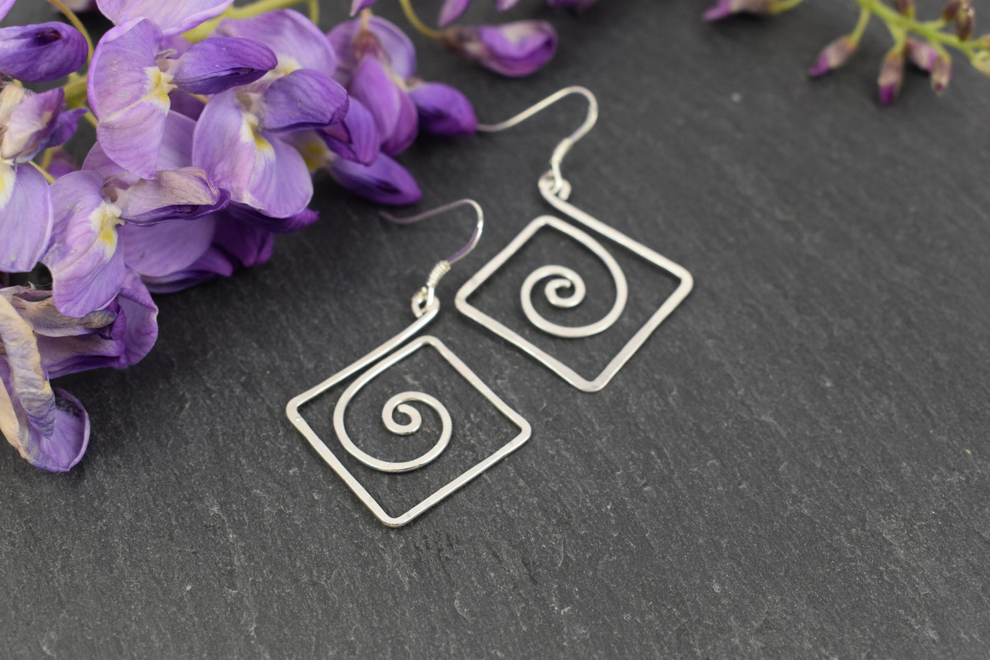 Boucles d’oreilles "Gael" en Argent massif.