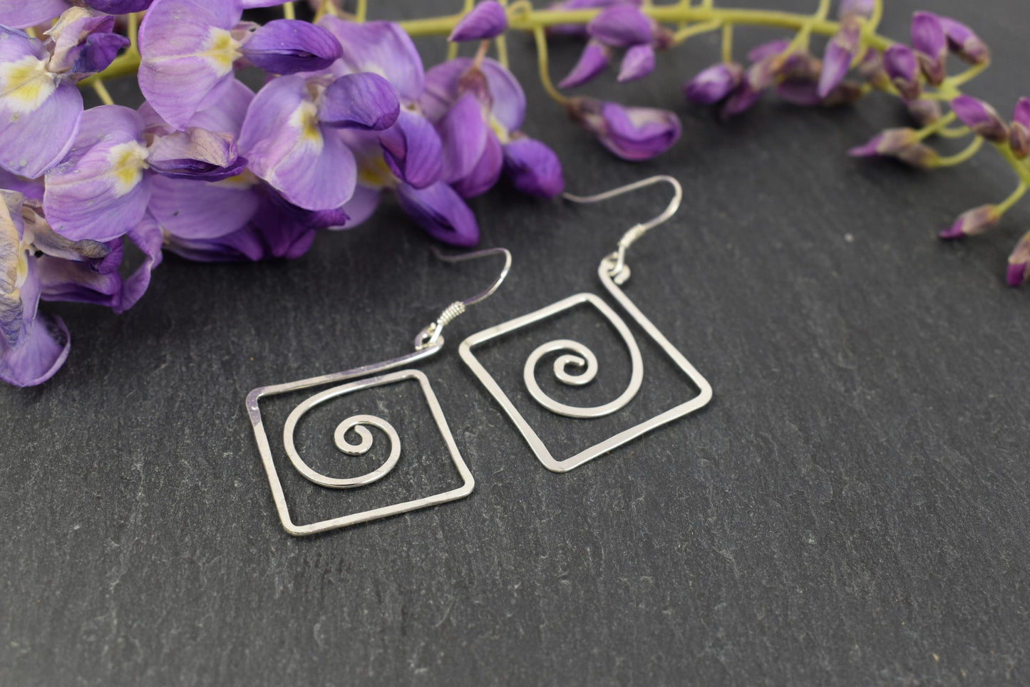 Boucles d’oreilles "Gael" en Argent massif.