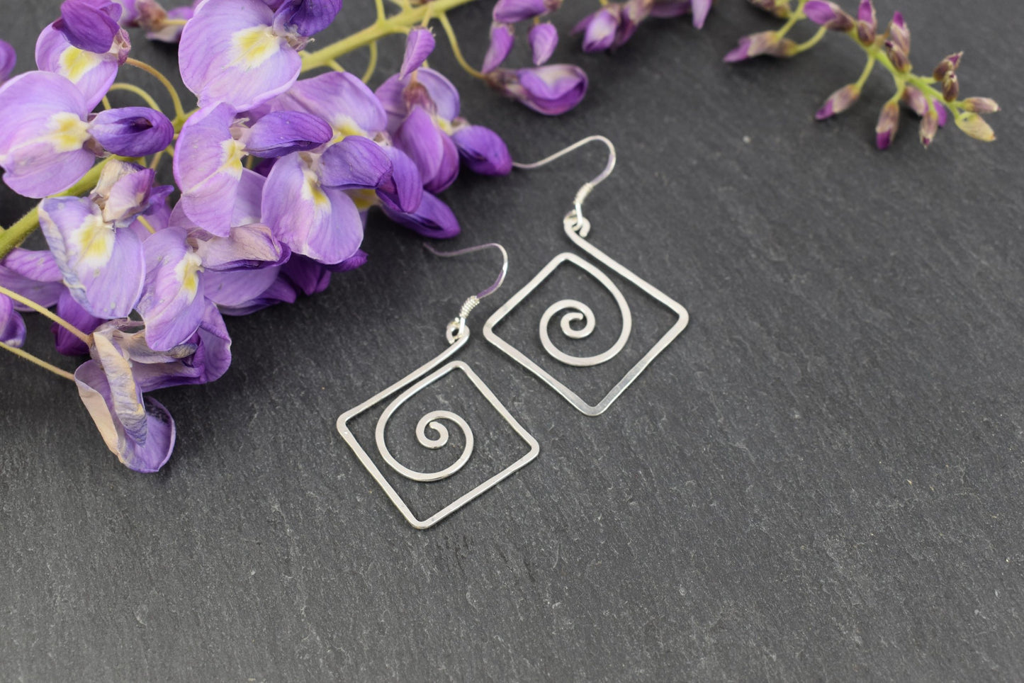 Boucles d’oreilles "Gael" en Argent massif.