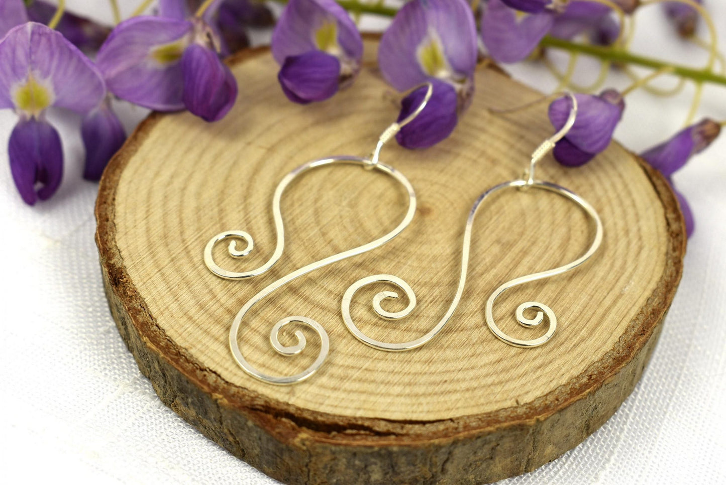 Boucles d’oreilles « Rosheen » en Argent massif.