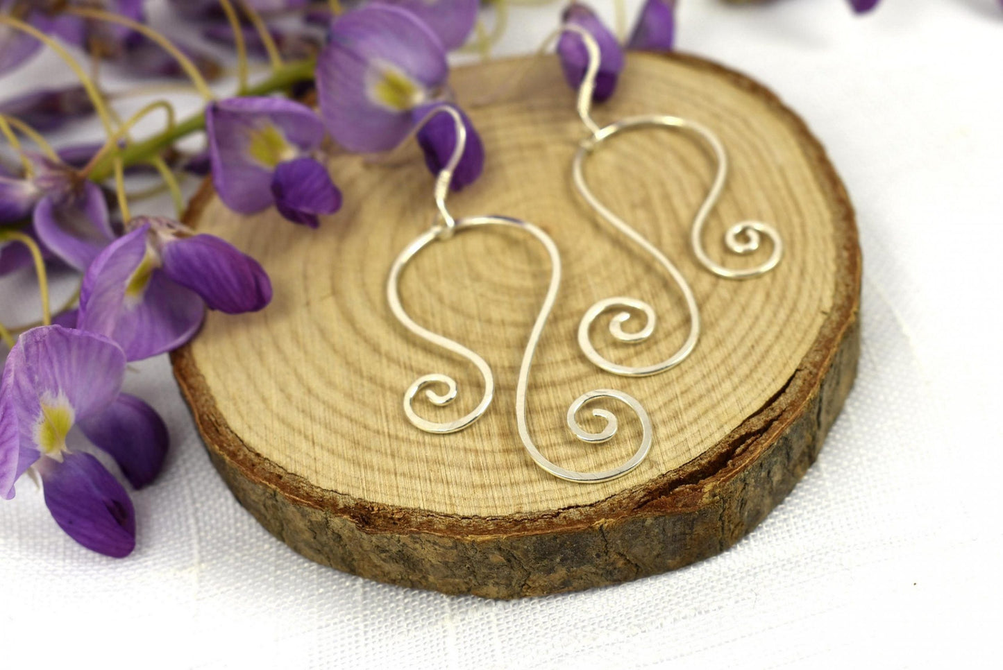 Boucles d’oreilles « Rosheen » en Argent massif.