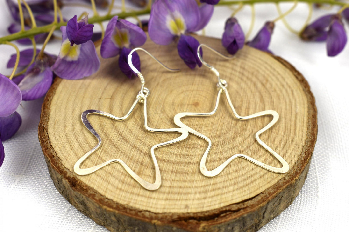 Boucles d’oreilles "Star" en Argent massif.