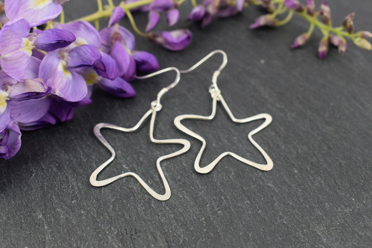 Boucles d’oreilles "Star" en Argent massif.