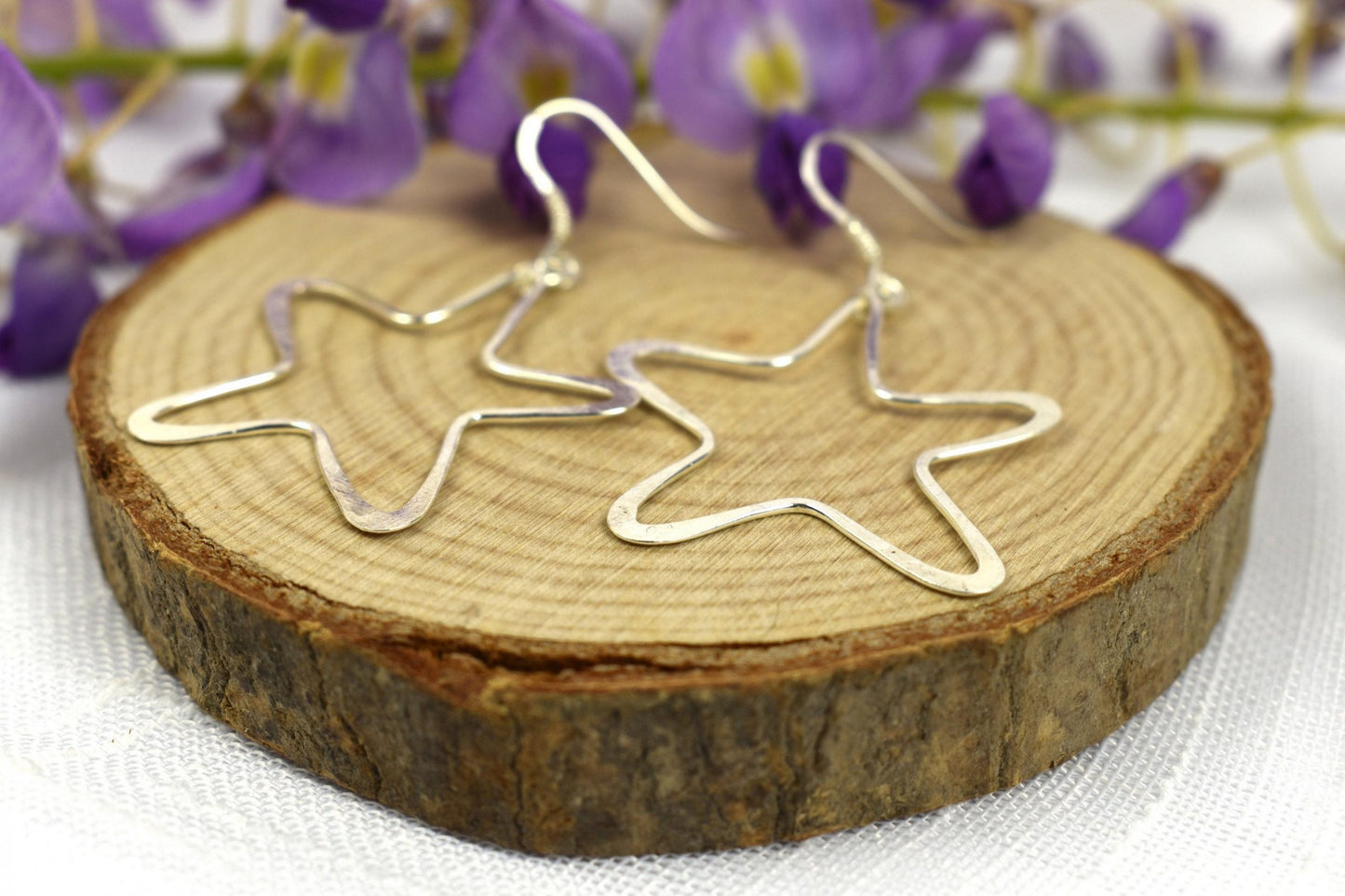 Boucles d’oreilles "Star" en Argent massif.