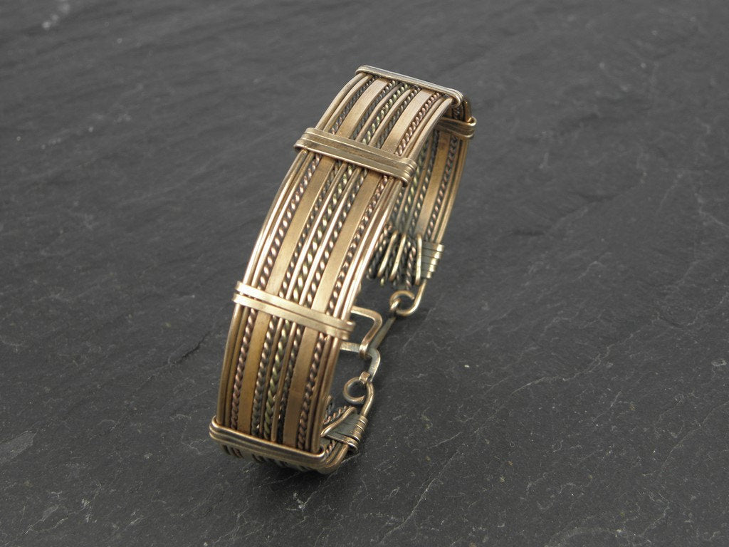 Bracelet homme Baeleg tissé en Bronze