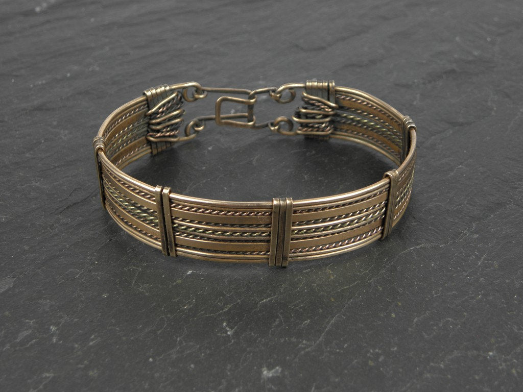 Bracelet homme Baeleg tissé en Bronze