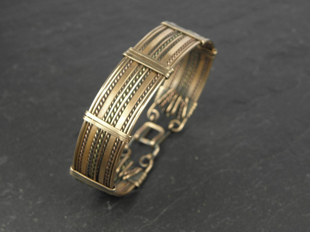 Bracelet homme Baeleg tissé en Bronze